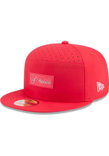 New Era Houston Texans Red 2025 NFL Sideline 9FIFTY Split Panel Mens Snapback Hat