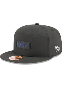 New Era Indianapolis Colts Black 2025 NFL Sideline 9FIFTY Split Panel Mens Snapback Hat
