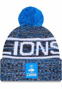 New Era Detroit Lions Blue 2025 NFL JR Sideline Cold Weather Sport Youth Knit Hat