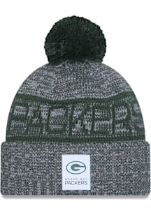 New Era Green Bay Packers Grey 2025 NFL Sideline Cold Weather Sport Mens Knit Hat