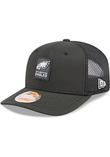 New Era Philadelphia Eagles 2025 NFL Sideline 9SEVENTY Trucker Adjustable Hat - Black