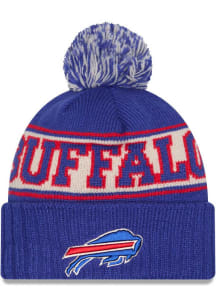 New Era Buffalo Bills Blue Retro Pom Mens Knit Hat