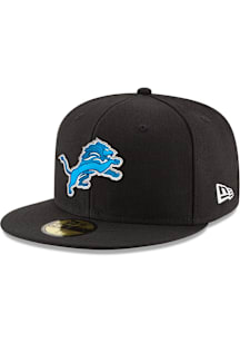 New Era Detroit Lions Mens Black Basic 59FIFTY Fitted Hat