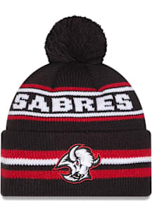 New Era Buffalo Sabres Black Classic Cuff Pom Mens Knit Hat