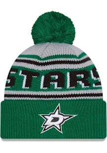 New Era Dallas Stars Green Evergreen JR Cuff Pom Youth Knit Hat