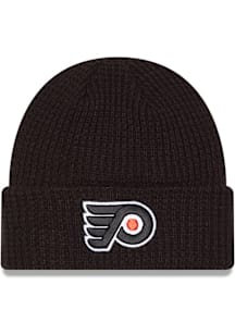 New Era Philadelphia Flyers Black Waffle Cuff Mens Knit Hat