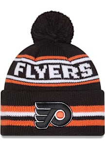 New Era Philadelphia Flyers Black Classic Cuff Pom Mens Knit Hat
