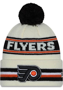 New Era Philadelphia Flyers White Classic Cuff Pom Mens Knit Hat