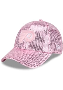New Era Philadelphia Flyers Pink Sequin 9FORTY Womens Adjustable Hat