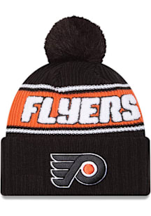 New Era Philadelphia Flyers Black Bold Cuff Pom Mens Knit Hat