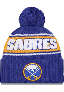New Era Buffalo Sabres Blue Bold Cuff Pom Mens Knit Hat