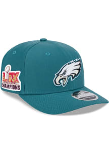 New Era Philadelphia Eagles Super Bowl LIX Champs Side Patch 9SEVENTY Stretch Snap Adjustable Hat..
