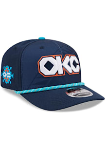 New Era Oklahoma City Thunder 2025 City Edition Stretch 9SEVENTY Adjustable Hat - Navy Blue