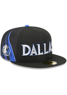 New Era Dallas Mavericks Mens Black 2025 City Edition 59FIFTY Fitted Hat