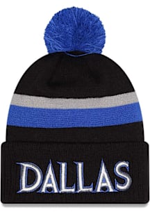New Era Dallas Mavericks Black 2025 City Edition Cuff Pom Mens Knit Hat