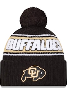 New Era Colorado Buffaloes Black Bold Cuff Pom Mens Knit Hat