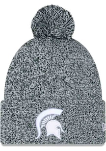 New Era Michigan State Spartans Green Marled Cuff Pom Mens Knit Hat