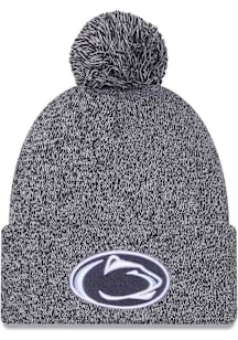 Penn State Nittany Lions New Era Marled Cuff Pom Mens Knit Hat - Navy Blue