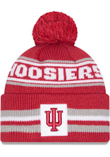 Indiana Hoosiers New Era Classic Cuff Pom Mens Knit Hat - Cardinal