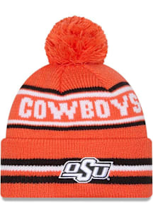 New Era Oklahoma State Cowboys Orange Classic Cuff Pom Mens Knit Hat