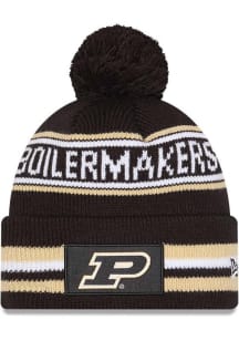 Purdue Boilermakers New Era Classic Cuff Pom Mens Knit Hat - Black