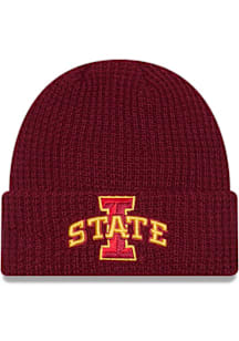 New Era Iowa State Cyclones Cardinal Waffle Cuff Mens Knit Hat