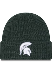 New Era Michigan State Spartans Green Waffle Cuff Mens Knit Hat