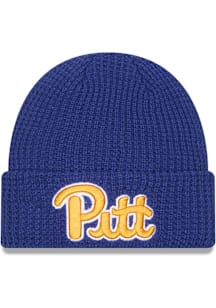 Pitt Panthers New Era Waffle Cuff Mens Knit Hat - Blue