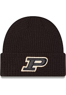 New Era Purdue Boilermakers Black Waffle Cuff Mens Knit Hat