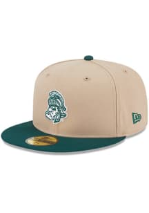 Michigan State Spartans New Era Evergreen 59FIFTY Fitted Hat - Tan