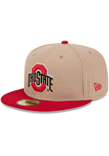 Ohio State Buckeyes New Era Evergreen 59FIFTY Fitted Hat - Tan