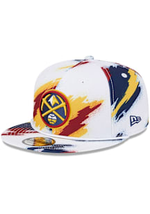 New Era Denver Nuggets White Paint 9FIFTY Mens Snapback Hat
