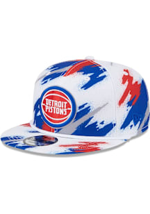 New Era Detroit Pistons White Paint JR 9FIFTY Youth Snapback Hat