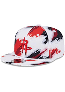New Era Houston Rockets White Paint 9FIFTY Mens Snapback Hat