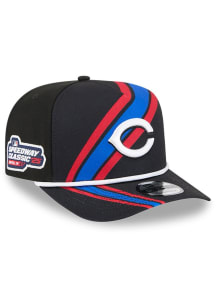 New Era Cincinnati Reds 2025 Speedway Classic Rope A Frame 9FIFTY Adjustable Hat - Black