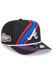 New Era Atlanta Braves 2025 Speedway Classic Rope A Frame 9FIFTY Adjustable Hat - Black