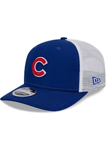 New Era Chicago Cubs 9SEVENTY Stretch Snap Cotton Trucker Adjustable Hat - Blue