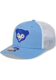 New Era Chicago Cubs Cooperstown 1970 9SEVENTY Stretch Snap Cotton Trucker Adjustable Hat - Light..