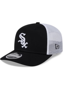 New Era Chicago White Sox 9SEVENTY Stretch Snap Cotton Trucker Adjustable Hat - Black