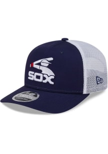 New Era Chicago White Sox Cooperstown 9SEVENTY Stretch Snap Cotton Trucker Adjustable Hat - Navy B..