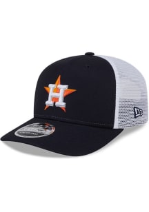 New Era Houston Astros 9SEVENTY Stretch Snap Cotton Trucker Adjustable Hat - Black