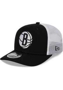 New Era Brooklyn Nets 9SEVENTY Stretch Snap Cotton Trucker Adjustable Hat - Black