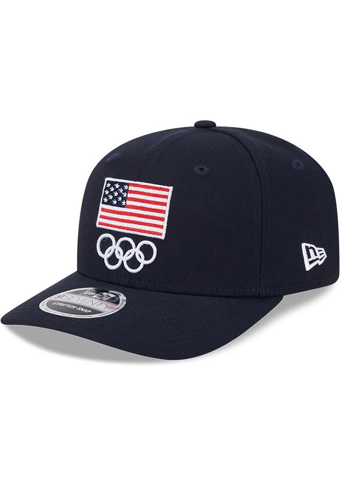 New Era Team USA NAVY Stretch Snap 9SEVENTY Adjustable Hat