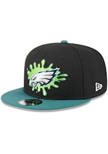 New Era Philadelphia Eagles Black 2025 NFL Slime 9FIFTY Mens Snapback Hat