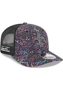 New Era New Orleans Saints 2025 Crucial Catch Stretch 9SEVENTY Adjustable Hat - Black