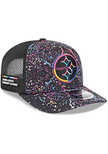 New Era Pittsburgh Steelers 2025 Crucial Catch Stretch 9SEVENTY Adjustable Hat - Black