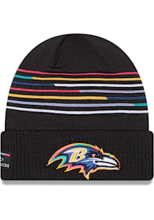New Era Baltimore Ravens Black 2025 Crucial Catch Cuff Mens Knit Hat