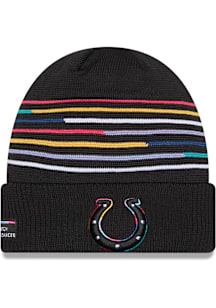 New Era Indianapolis Colts Black 2025 Crucial Catch Cuff Mens Knit Hat