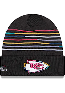 New Era Kansas City Chiefs Black 2025 Crucial Catch Cuff Mens Knit Hat
