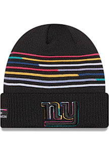 New Era New York Giants Black 2025 Crucial Catch Cuff Mens Knit Hat